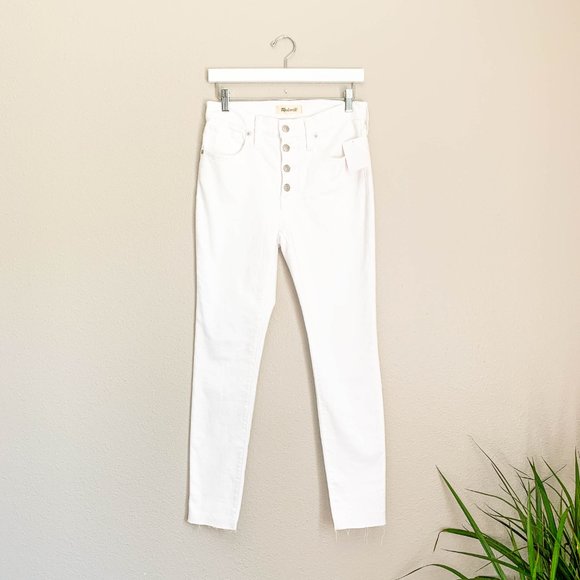 Madewell NWT button fly high rise jeans pure white - Picture 2 of 7